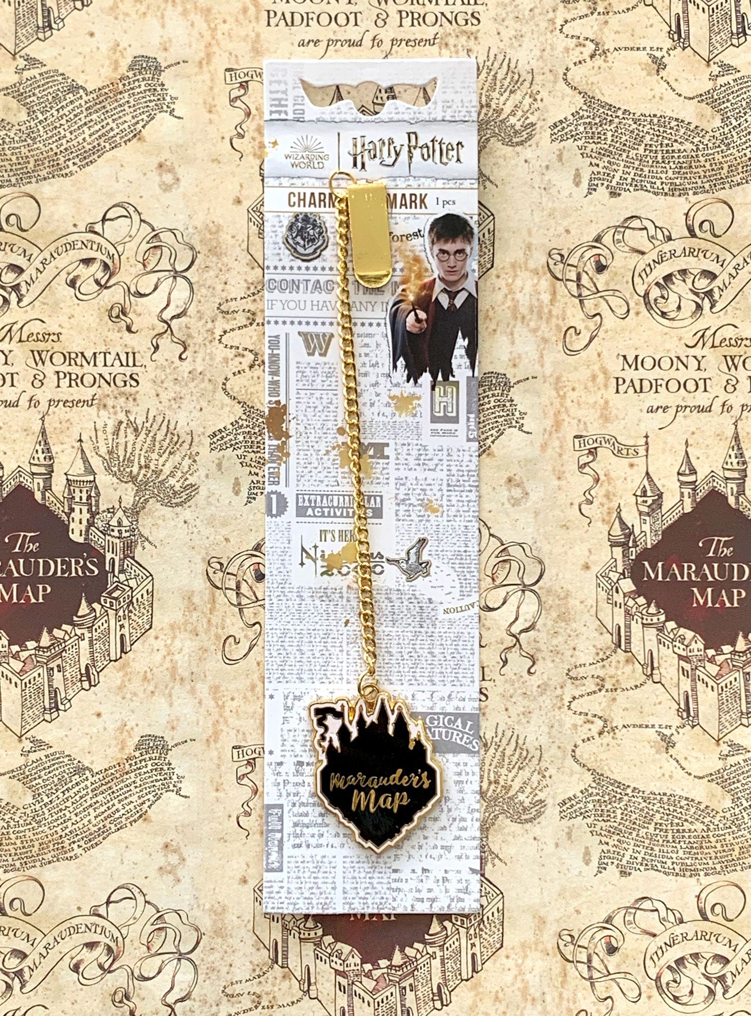 Harry Potter Bookmark - Marauder's Map Charm - Paper House